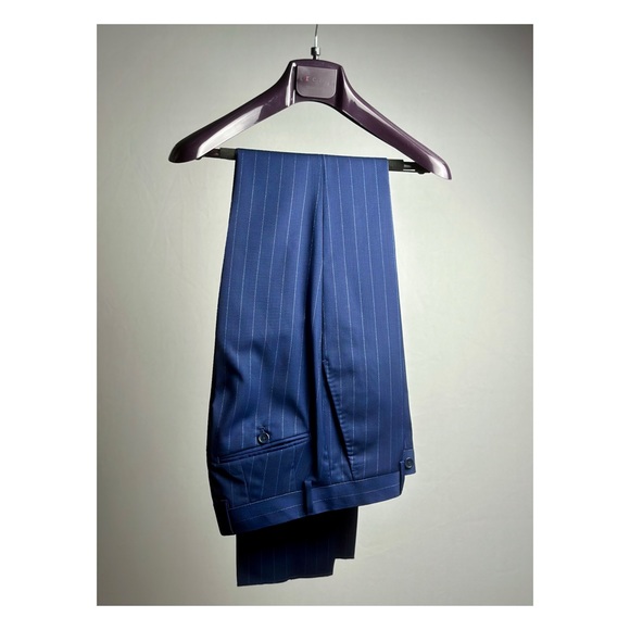 LANIFICIO F.LLI CERRUTI OXYGEN Slim Italian 140s Wool Stripe Men’s Suit Size 34R - Picture 6 of 10